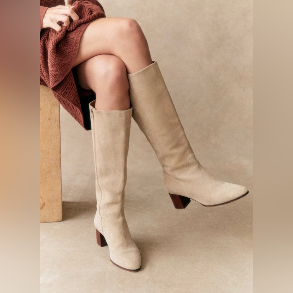 Sezane Adele Boots in Sandstone 38 EUC - Picture 2 of 15